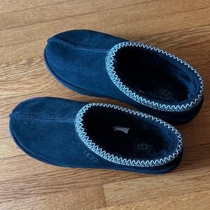 UGG  Tasman Black Suede Slip-On Moccasin.  Women’s size 9